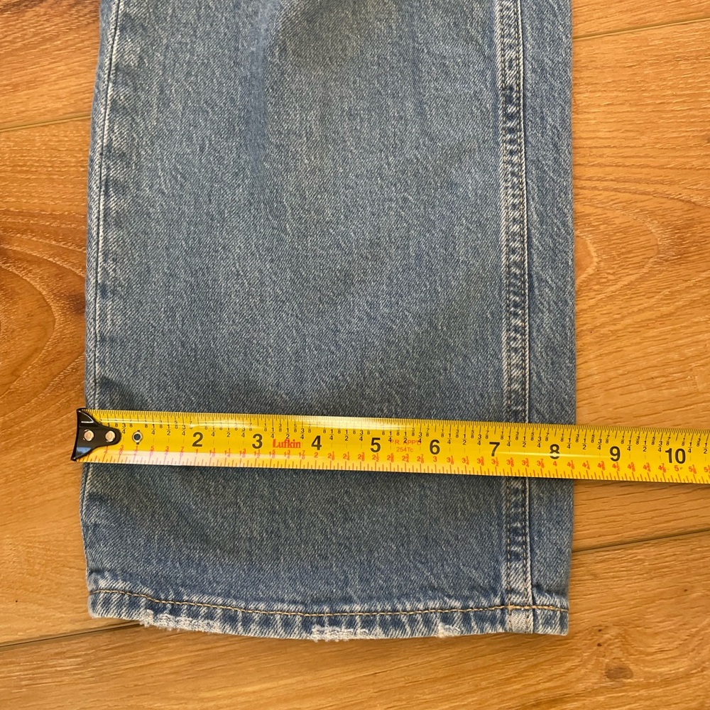 GAP Light Blue Distressed Straight Leg Jeans - Picture 6 of 8